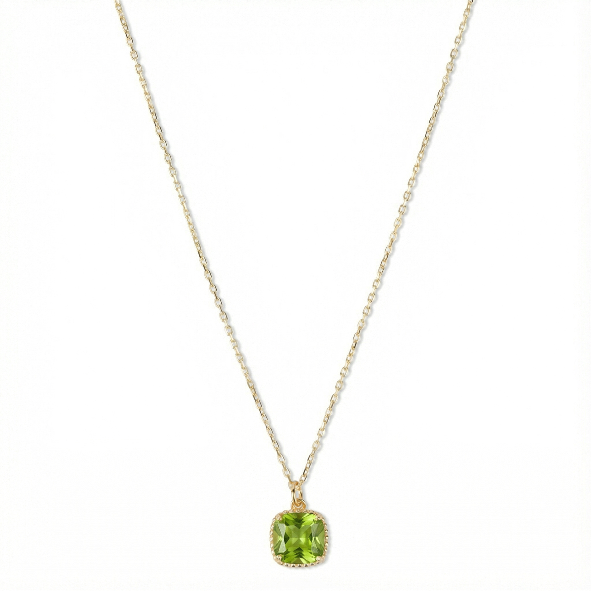 Geboortesteen Ketting augustus peridoot