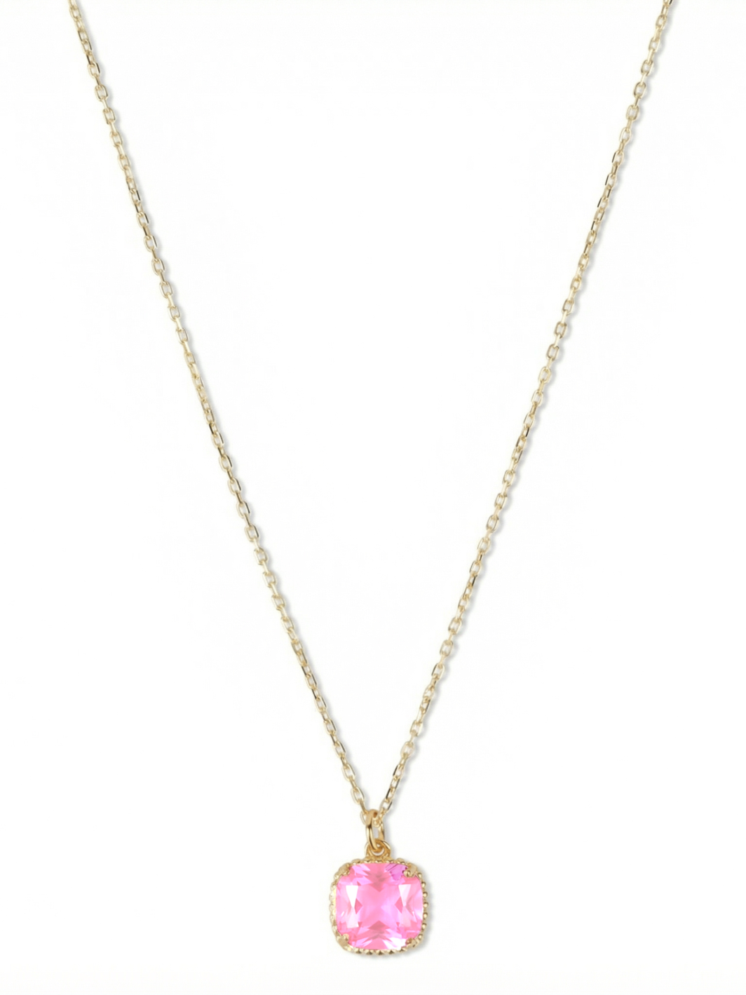 Geboortesteen Ketting oktober rozenkwarts