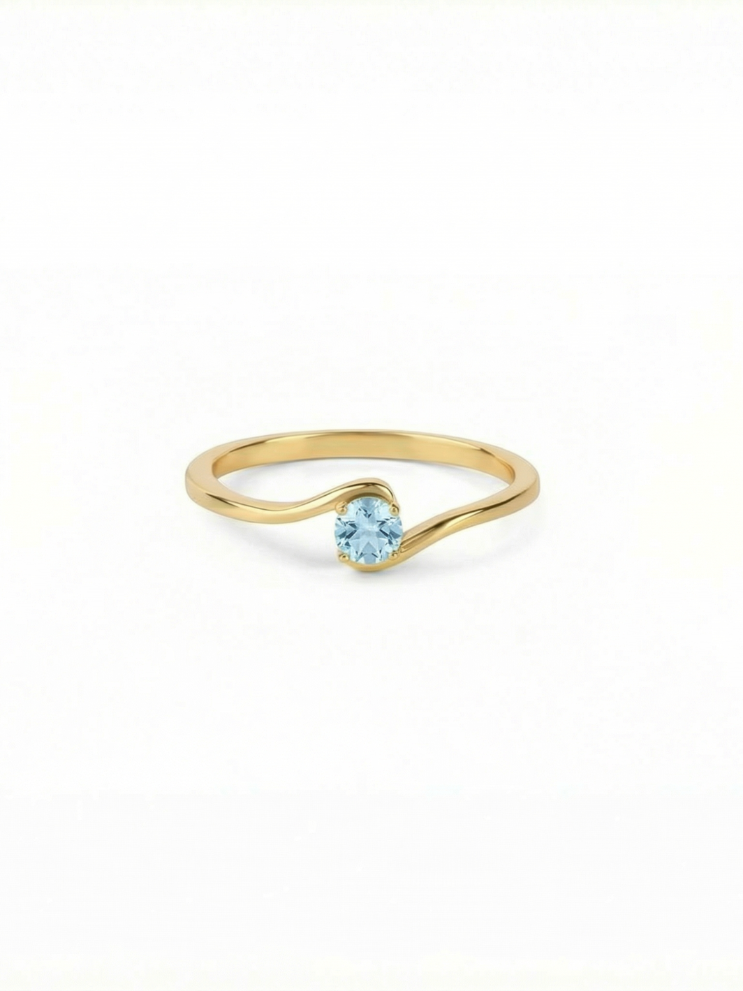 Geboortesteen Ring december blauw topaas
