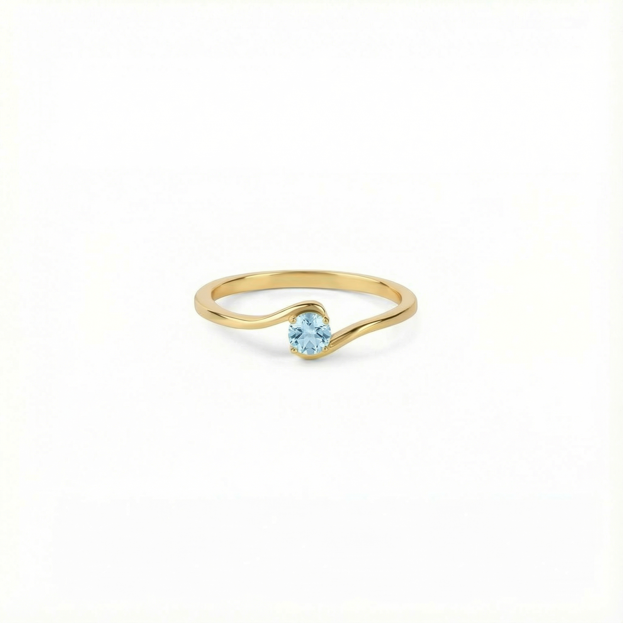 Geboortesteen Ring december blauw topaas