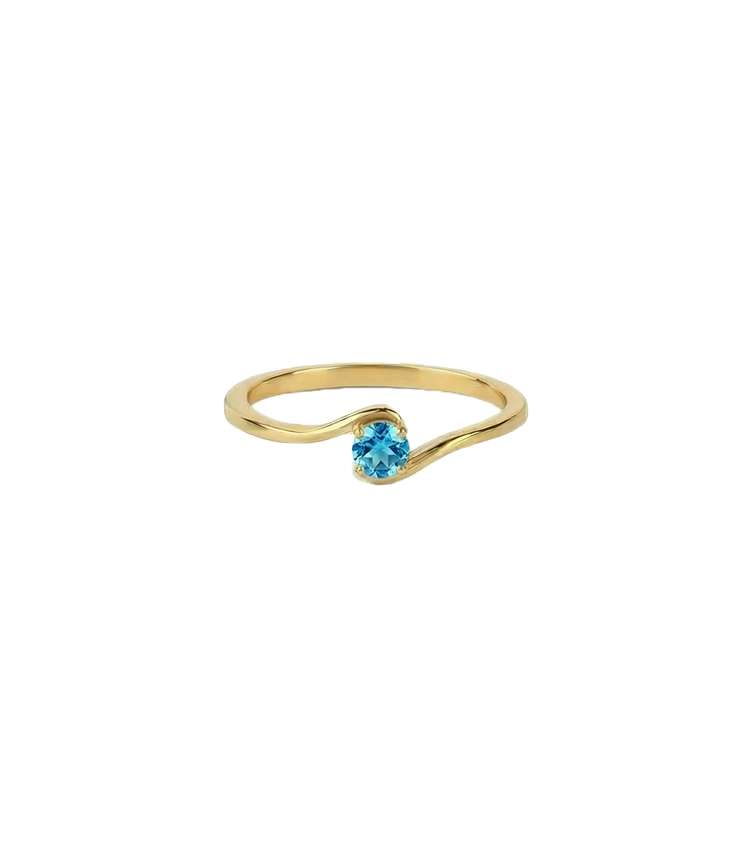 Geboortesteen Ring maart aquamarijn