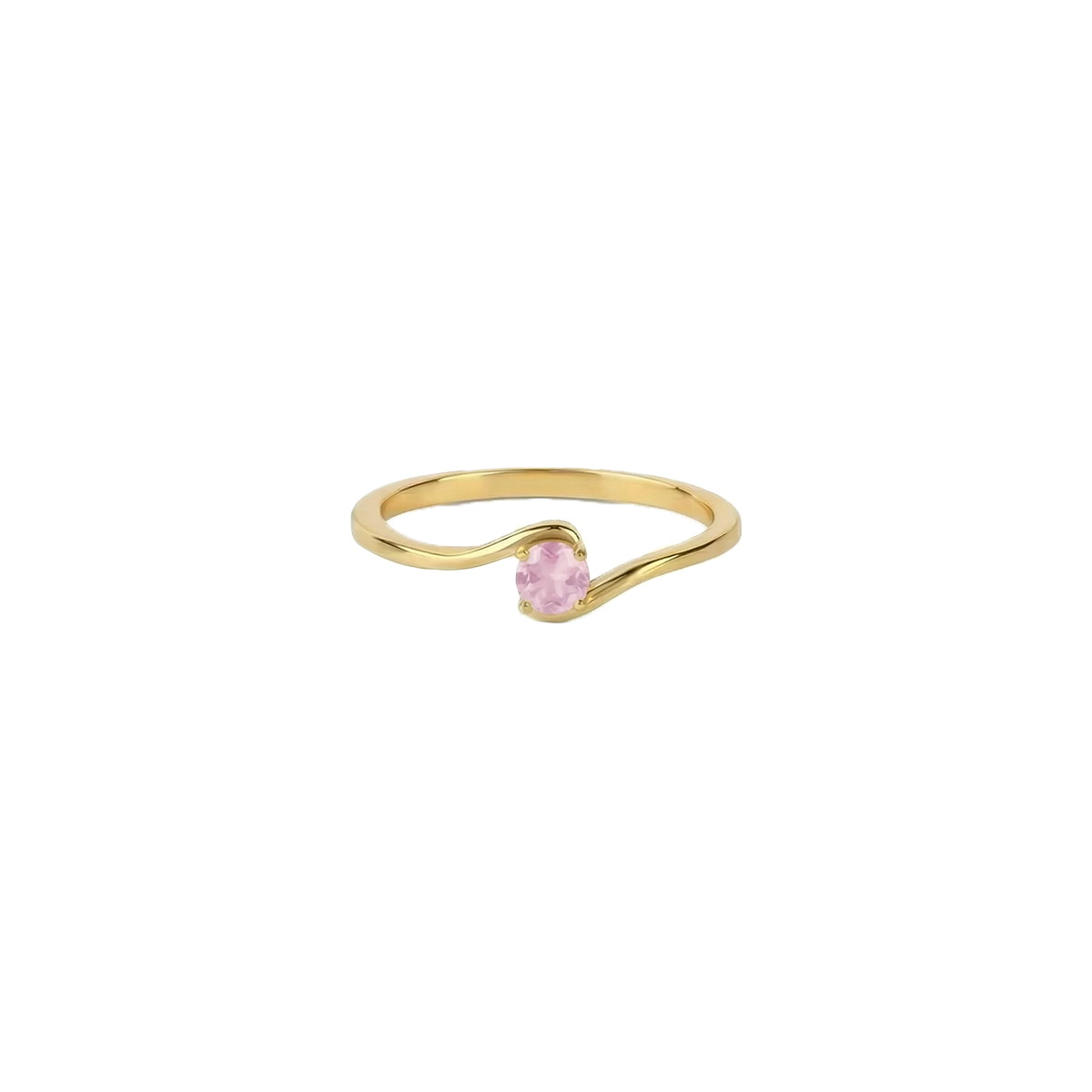 Geboortesteen Ring oktober rozenkwarts