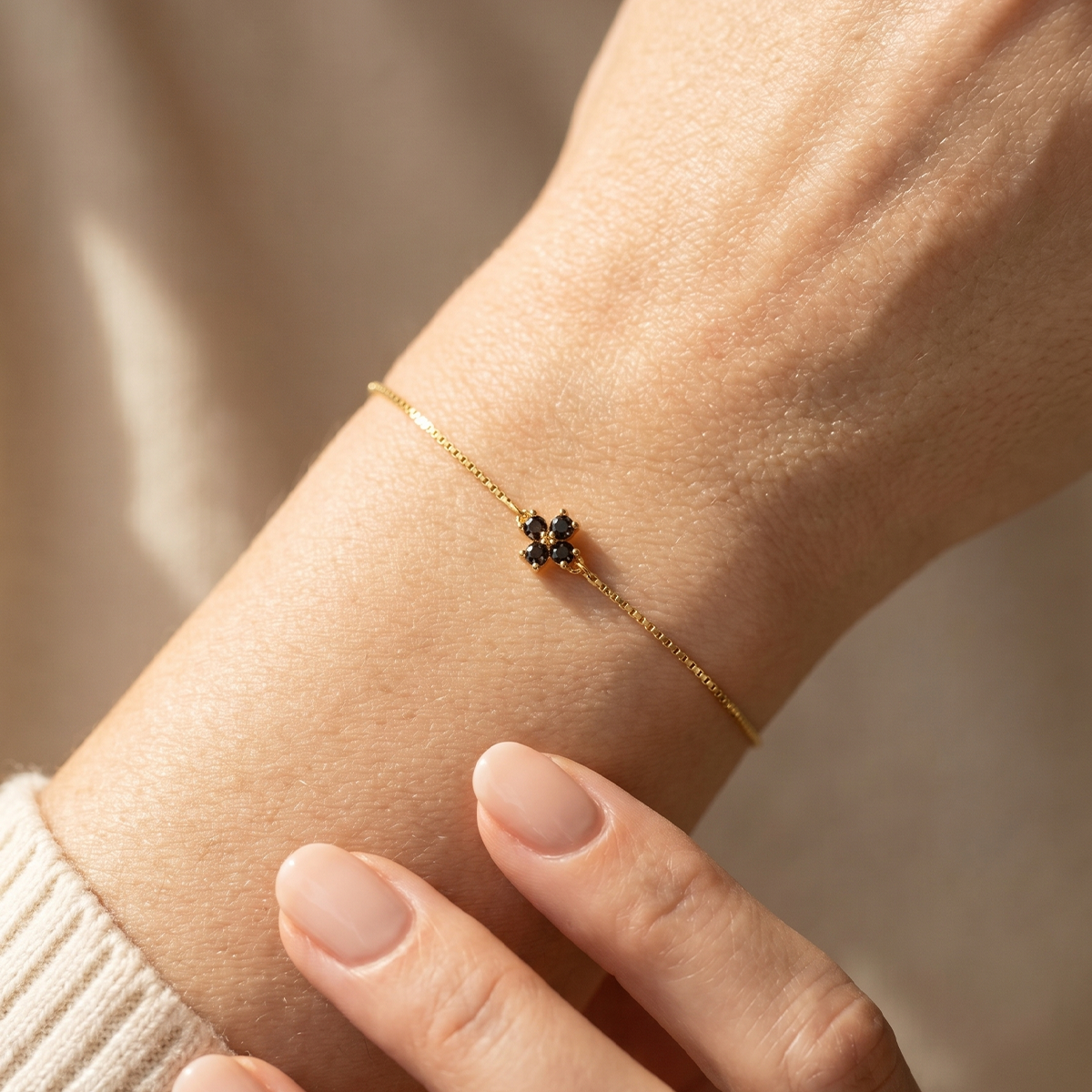 Clover Bracelet Julie Brown Topaz Gold