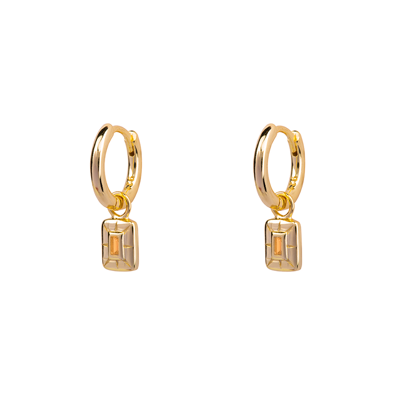 Oorbellen Geboortesteen November Citrien Diamand