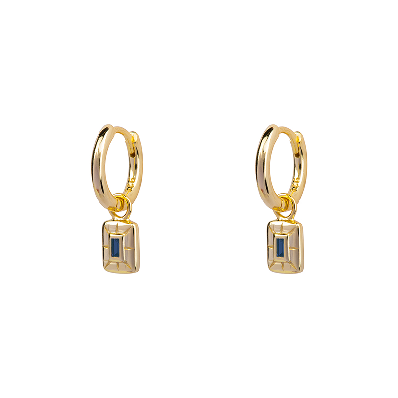 Oorbellen Geboortesteen September Saffier Diamand