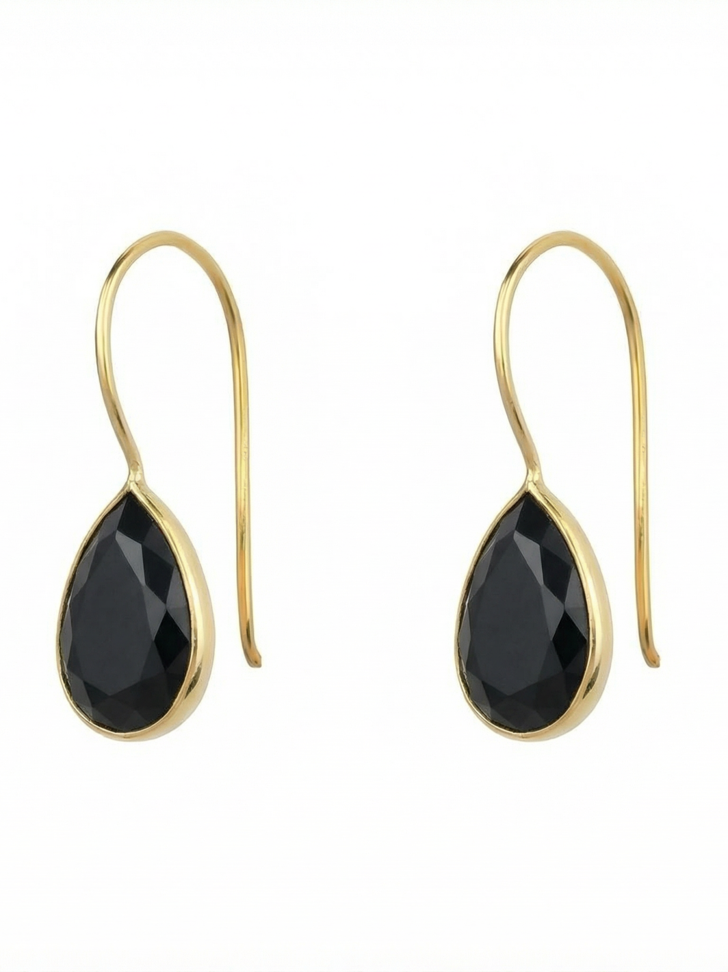 Oorbellen Zwarte Onyx Druppel