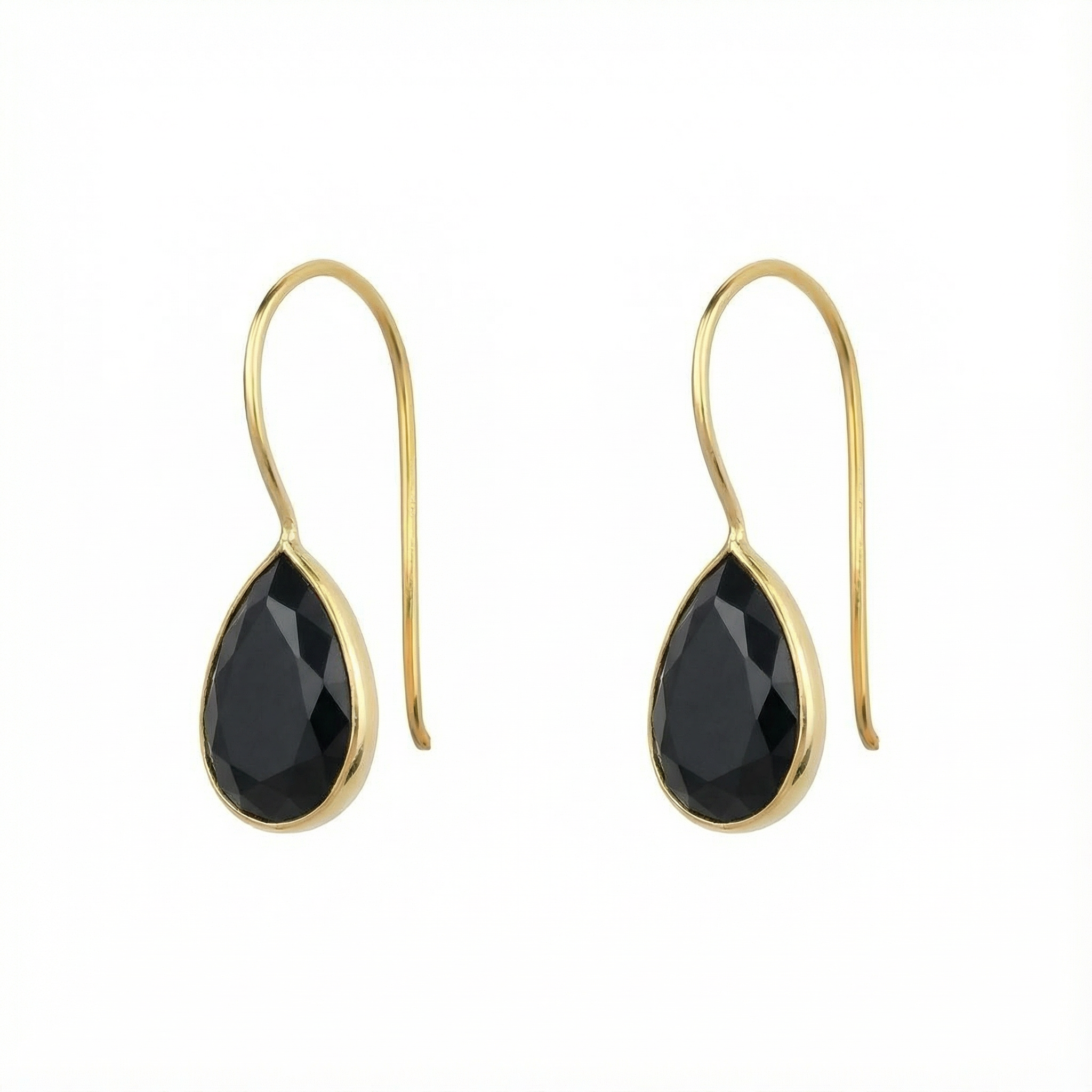 Oorbellen Zwarte Onyx Druppel