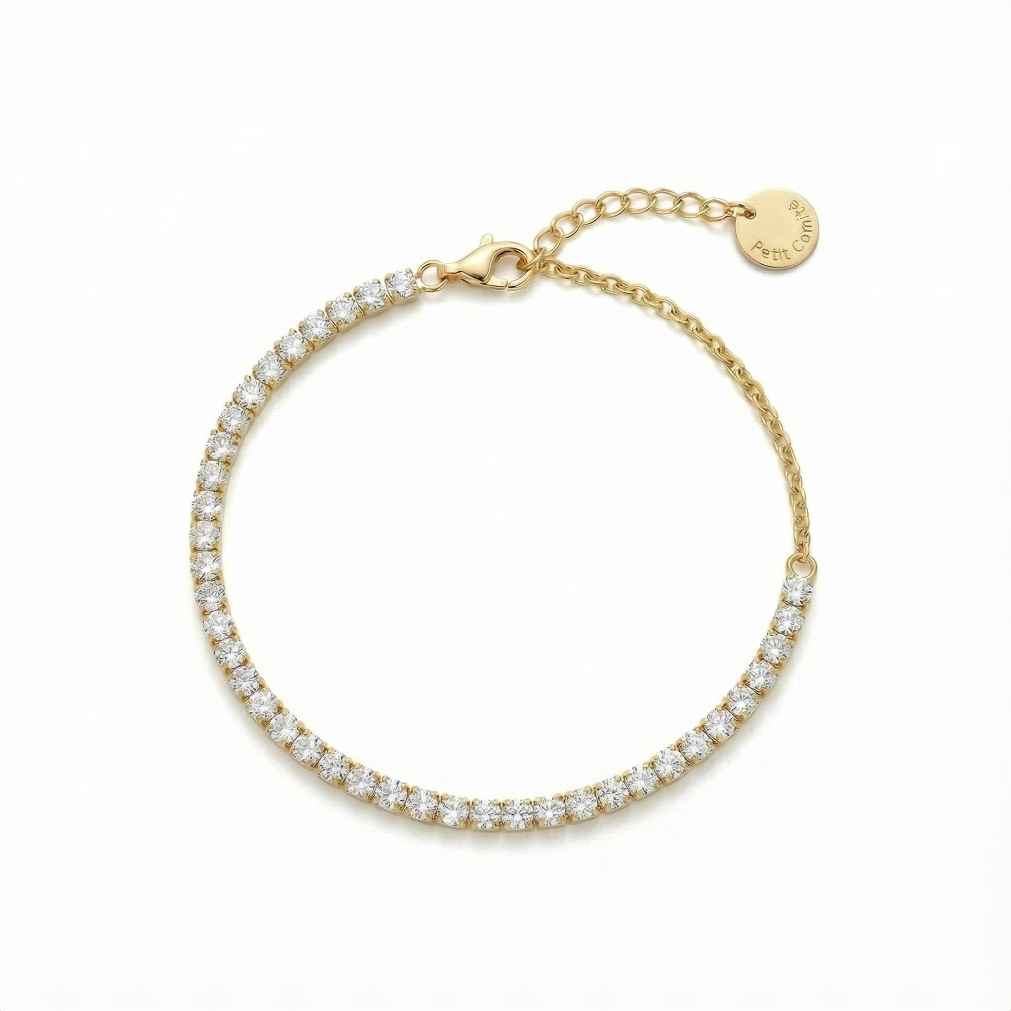 Tennis Bracelet Geboortesteen April Kristal Diamand