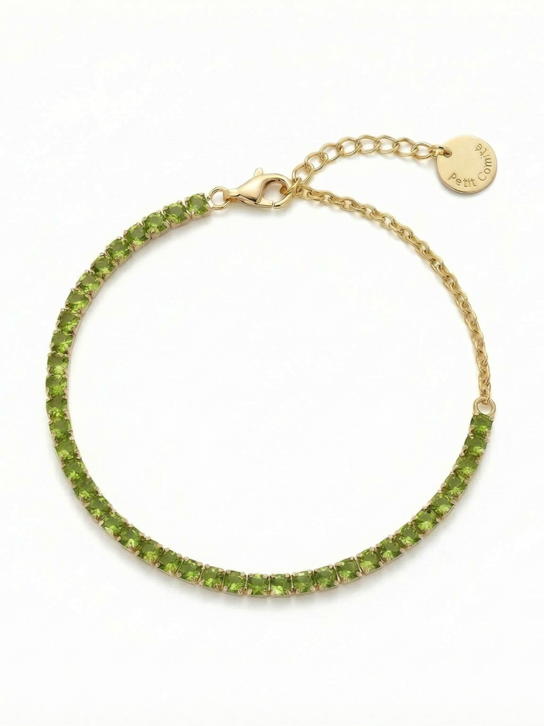 Tennis Bracelet Geboortesteen Augustus Peridoot Diamand