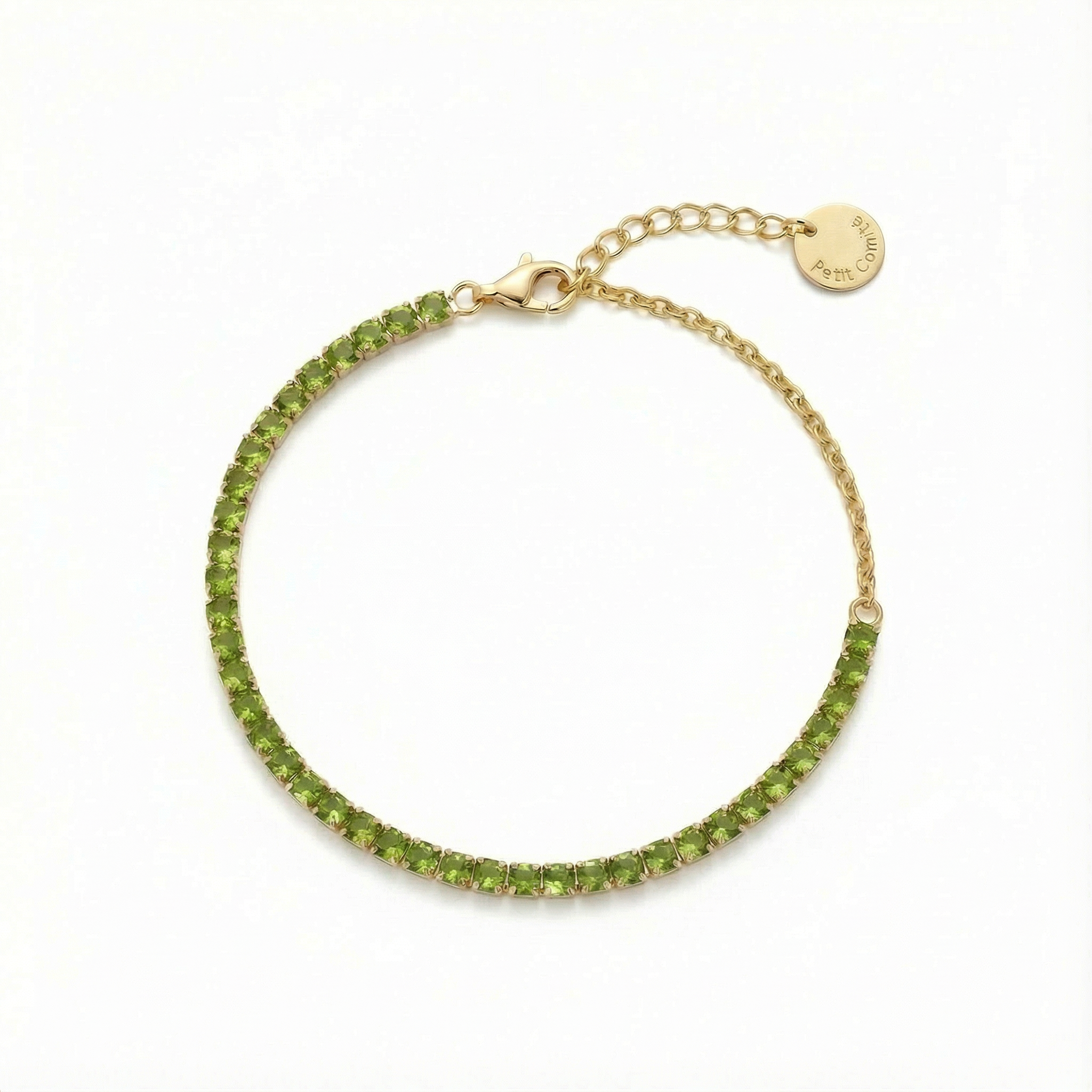 Tennis Bracelet Geboortesteen Augustus Peridoot Diamand