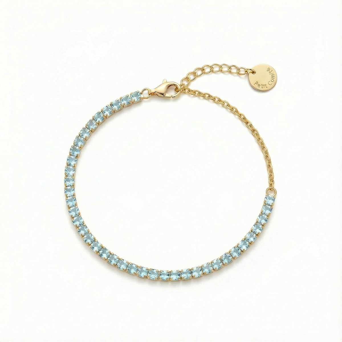 Tennis Bracelet Geboortesteen December Blauwe Topaas Diamand