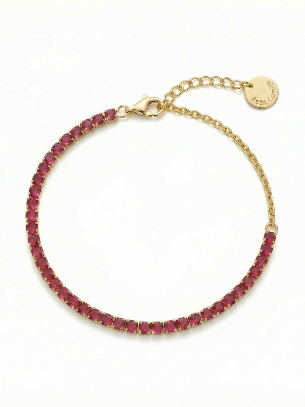 Tennis Bracelet Geboortesteen Juli Robijn Diamand
