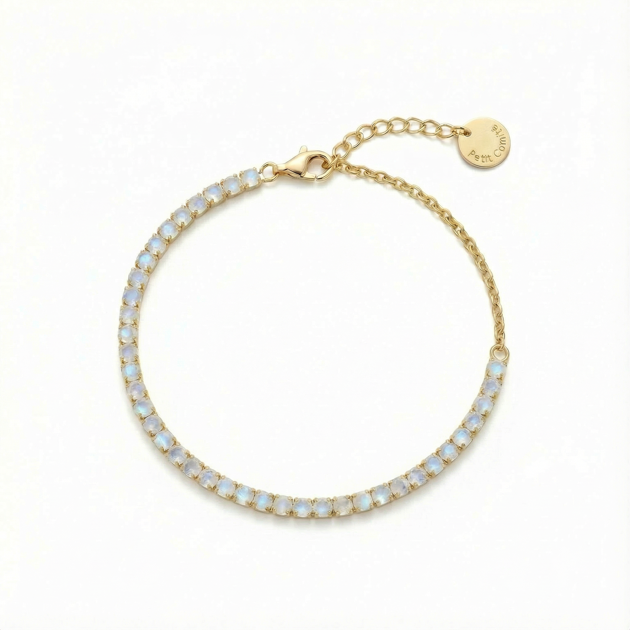 Tennis Bracelet Geboortesteen Juni Maansteen Diamand