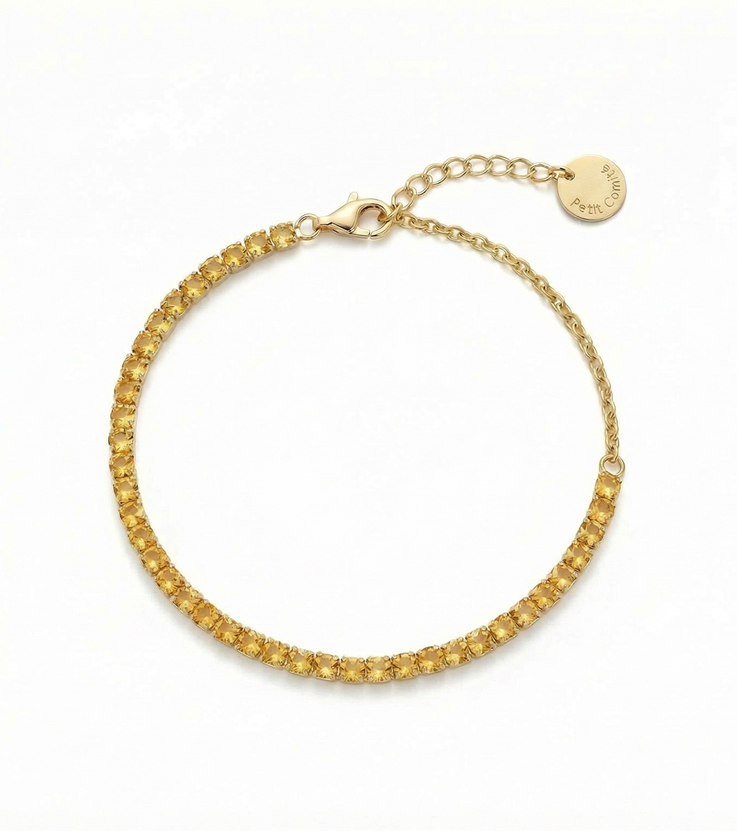 Tennis Bracelet Geboortesteen November Citrien Diamand