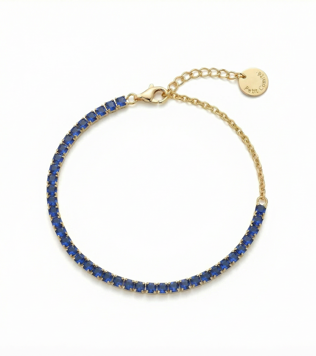 Tennis Bracelet Geboortesteen September Saffier Diamand