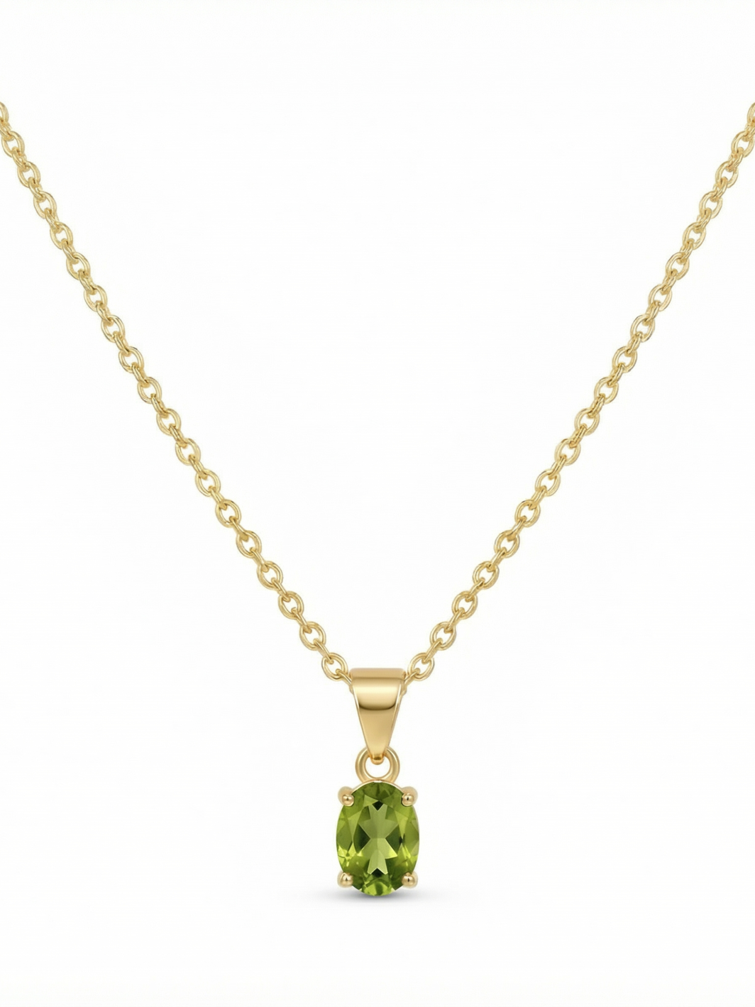 Vintage Ketting Geboortesteen Augustus Peridoot