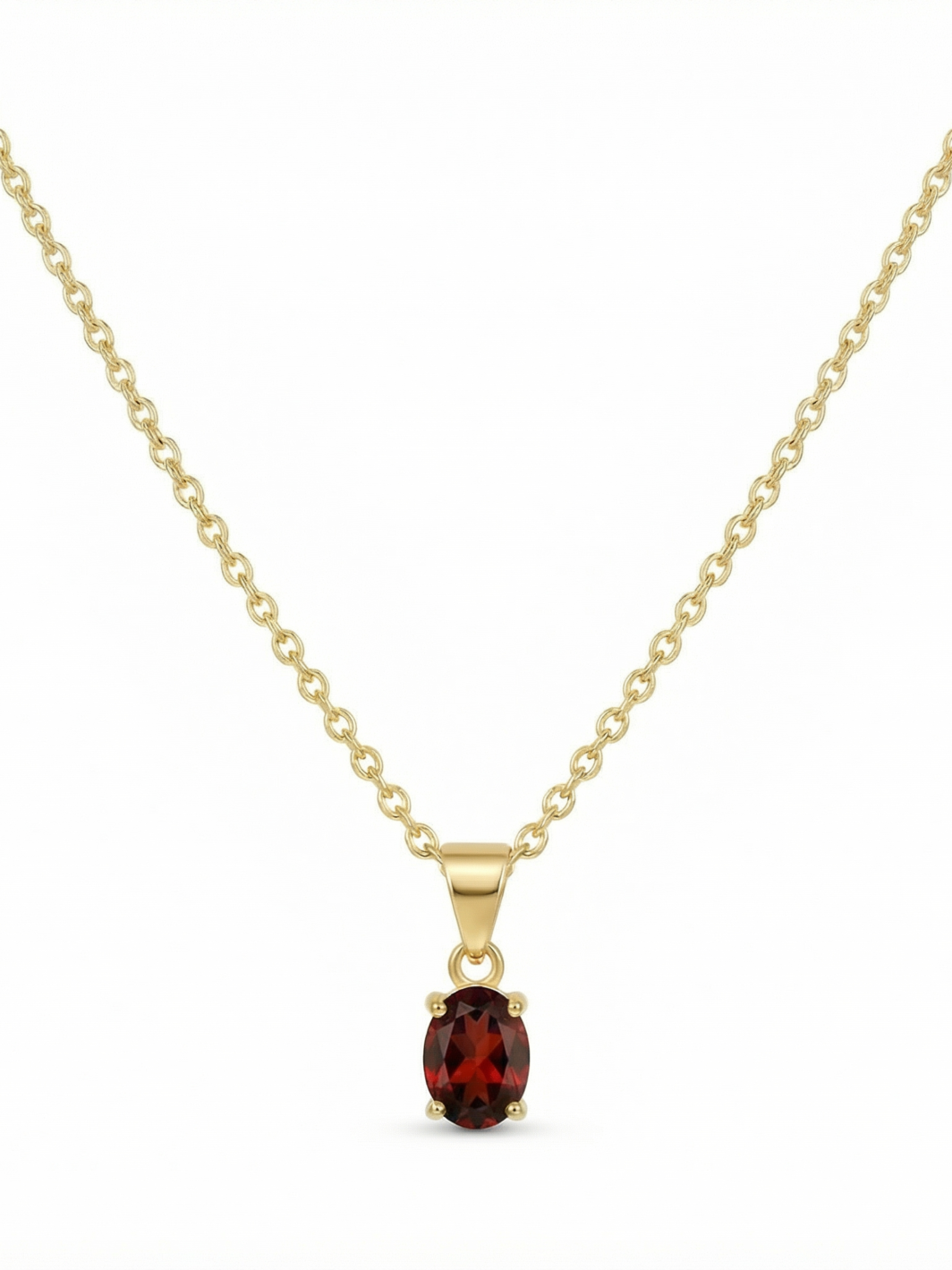 Vintage Ketting Geboortesteen januari Granaat