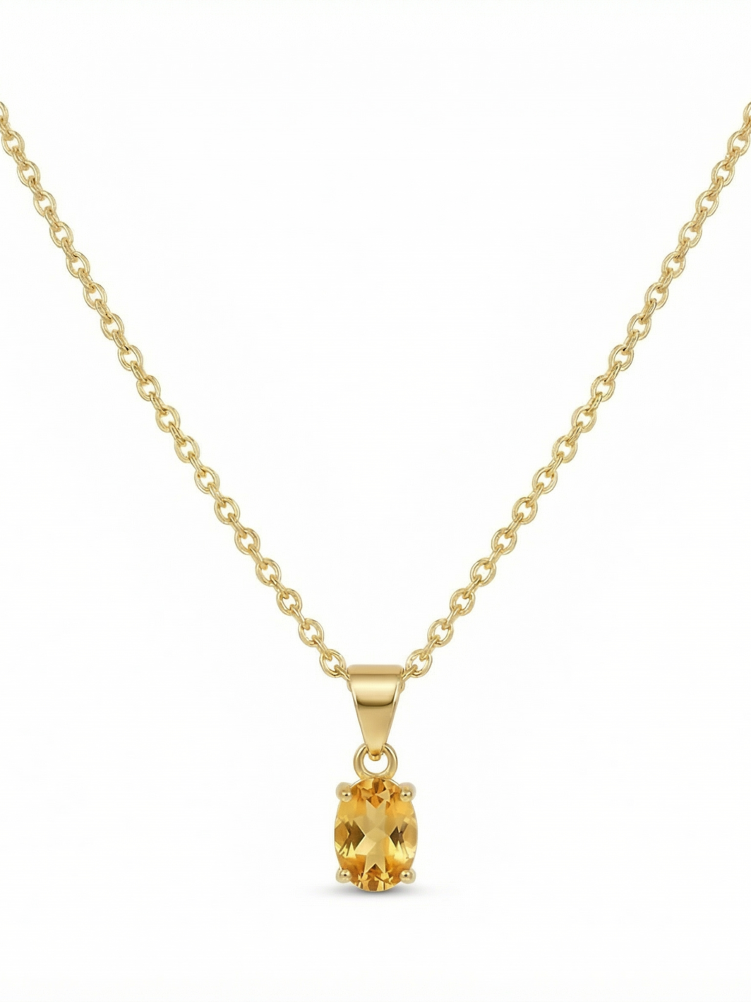 Vintage Ketting Geboortesteen November Citrien