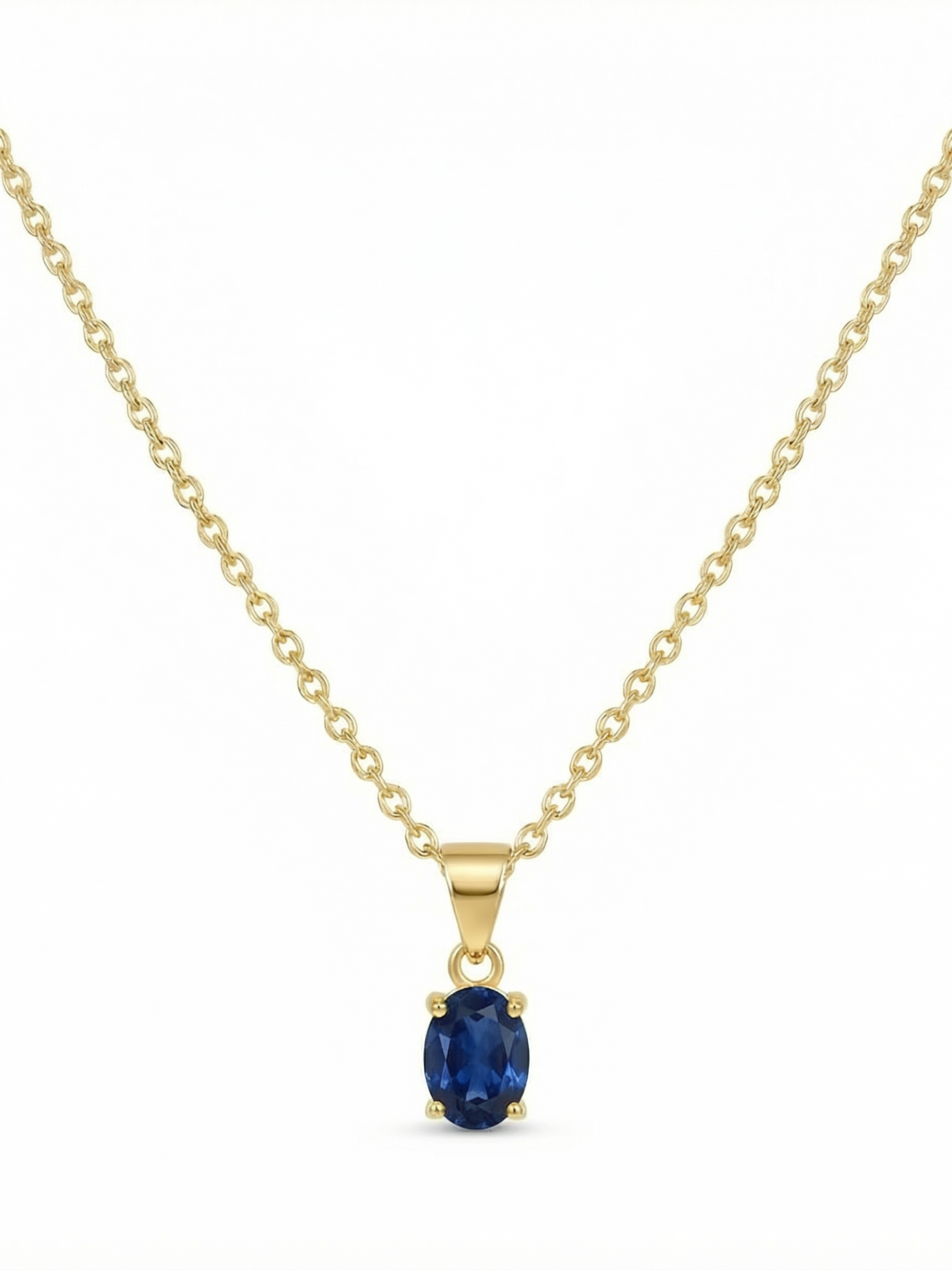 Vintage Ketting Geboortesteen September Saffier